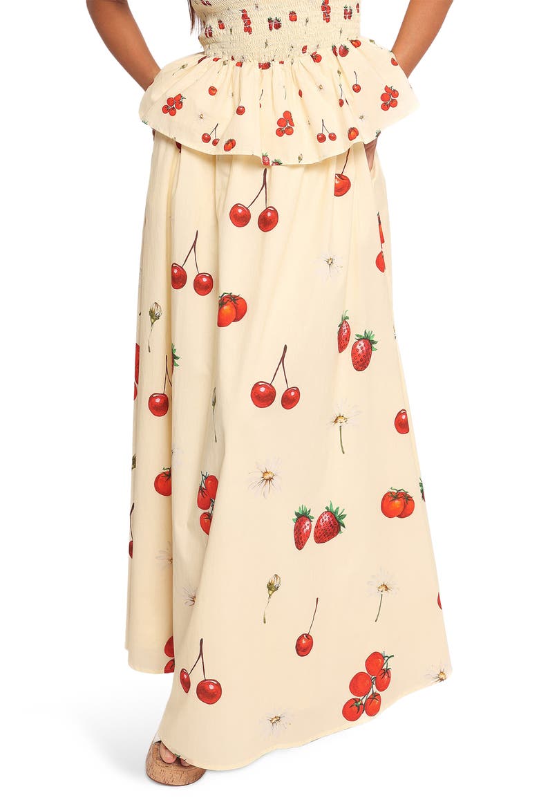 Remira Maxi Skirt, Main, color, YELLOW CHERRY