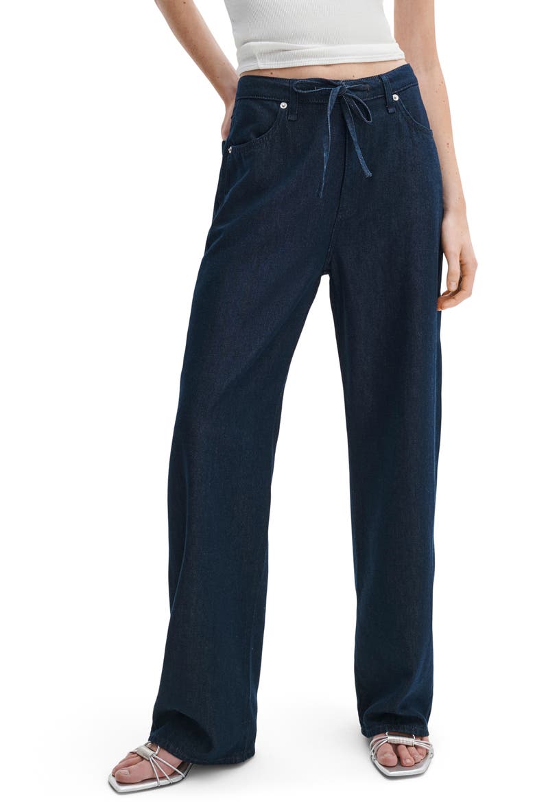 Featherweight Phoebe Drawstring Wide Leg Jeans, Main, color, DUSK RINSE