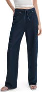 rag & bone Featherweight Phoebe Drawstring Wide Leg Jeans