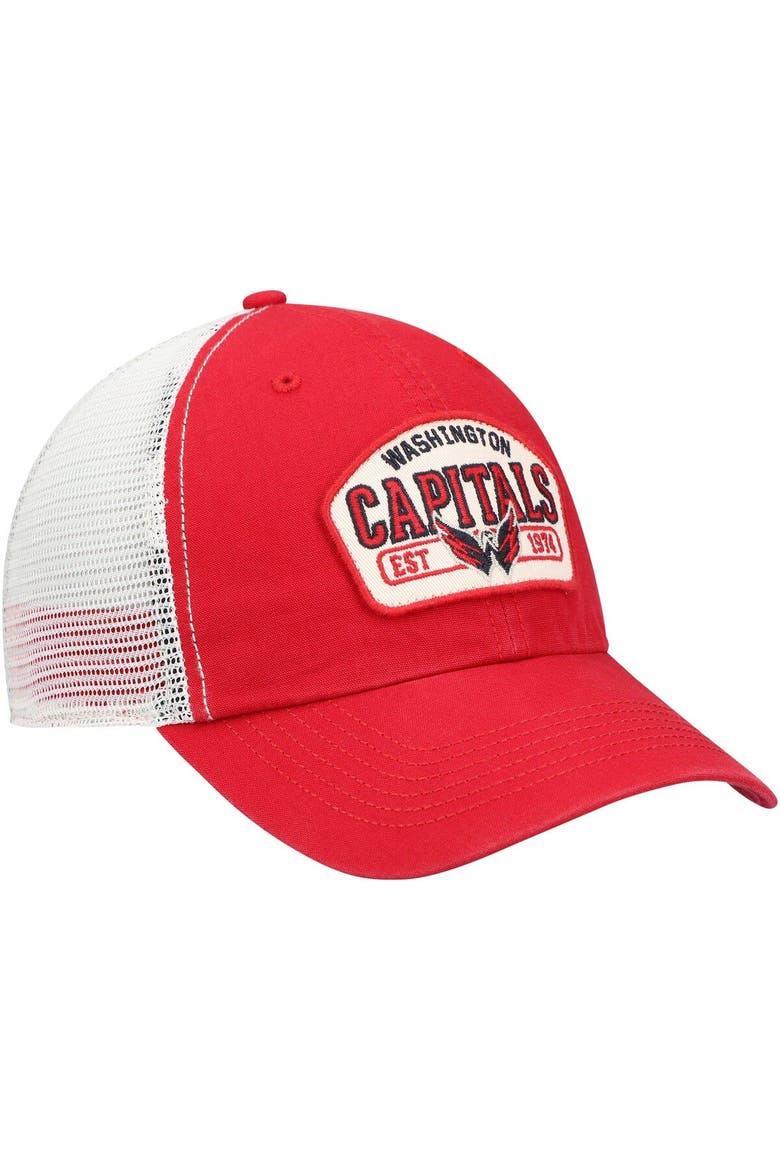 Men's '47 Red Washington Capitals Penwald Trucker Snapback Hat, Alternate, color, Red