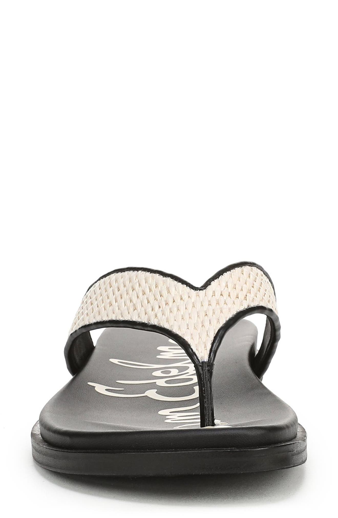 Lila Flip Flop, Alternate, color, LINEN/ BLACK
