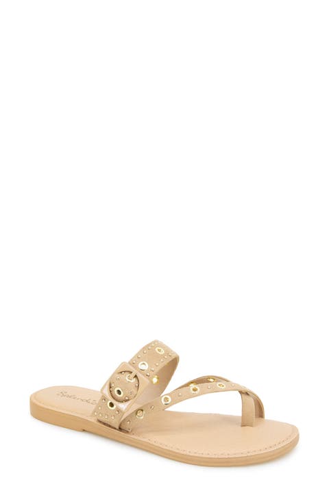 Silas Studded Toe Loop Sandal (Women)