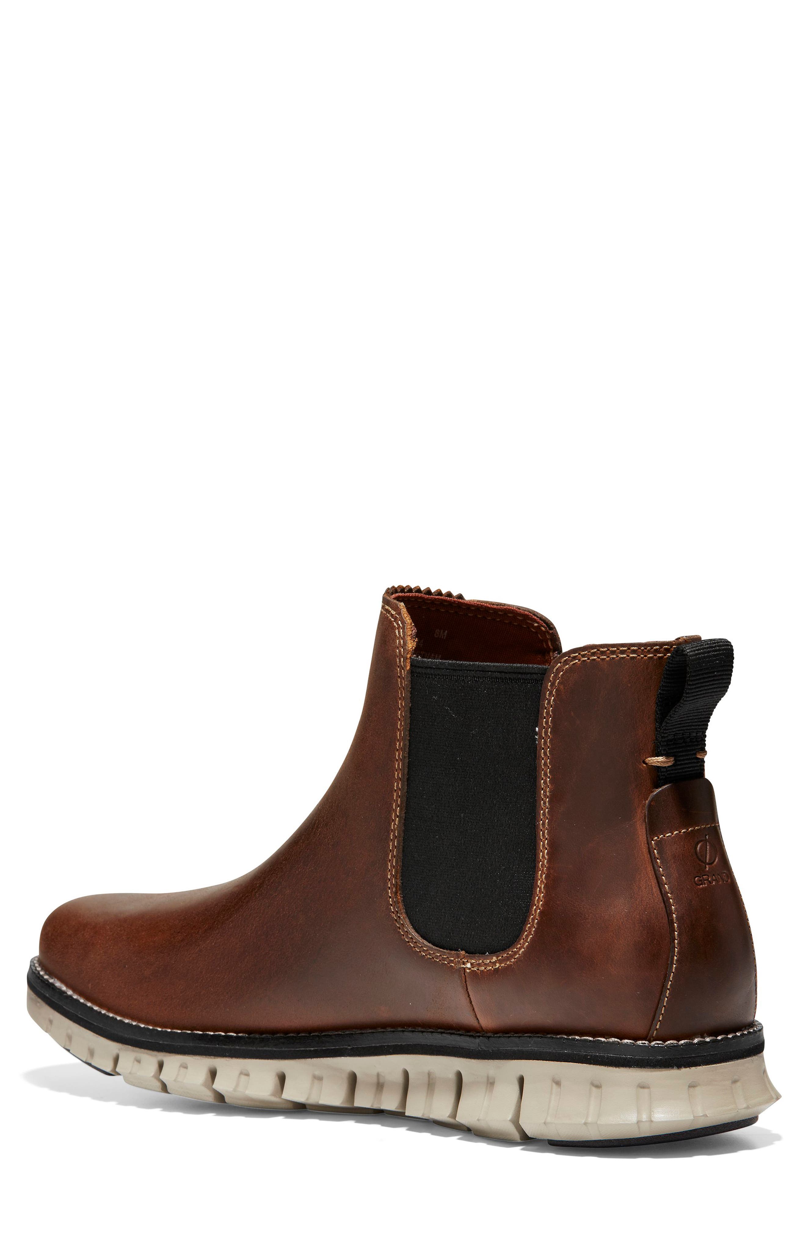 ZeroGrand Waterproof Chelsea Boot, Alternate, color, BOURBON LEATHER/ HAWTHORN