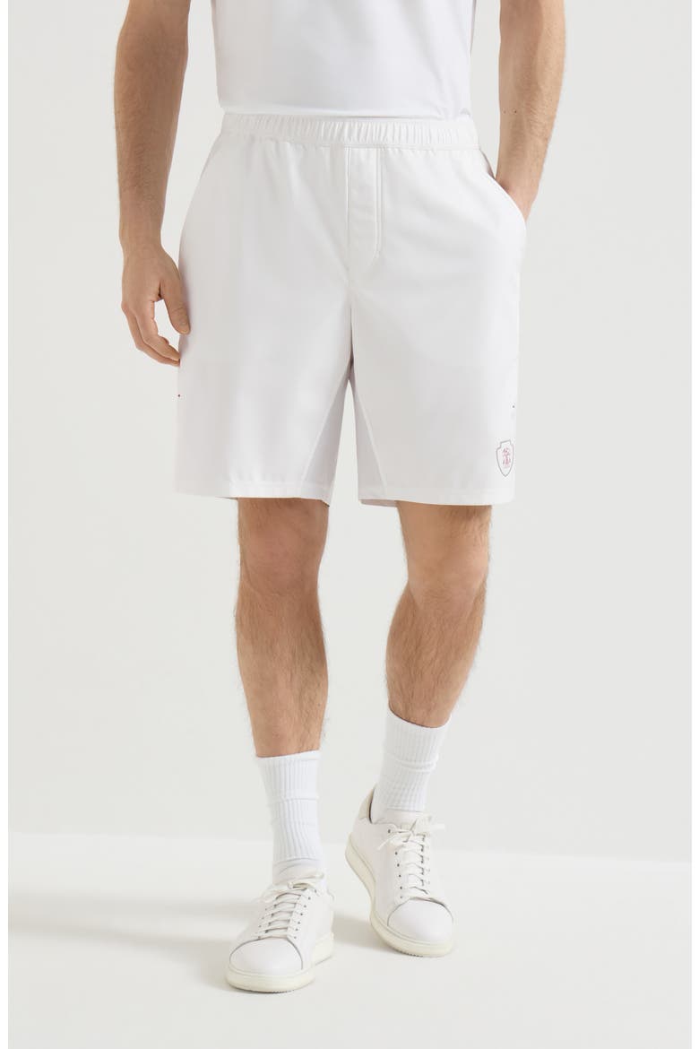 Nylon Bermuda shorts, Main, color, White