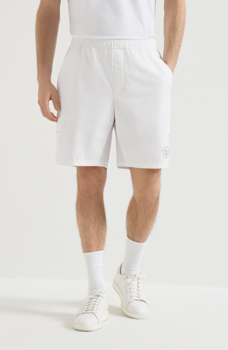 Brunello Cucinelli Nylon Bermuda shorts, Main, color, White