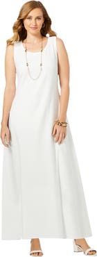 Jessica London Stretch Cotton Tank Maxi Dress