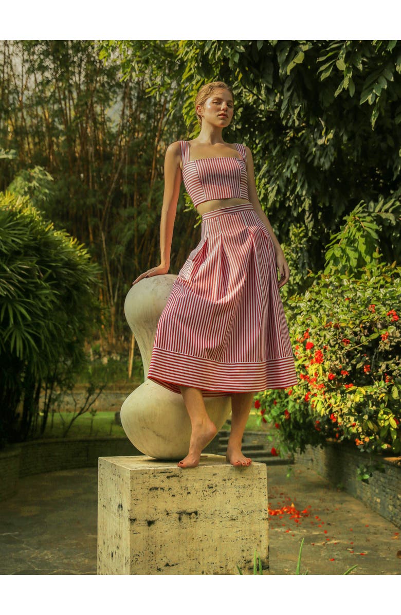 NO PISE LA GRAMA Vela Skirt, Alternate, color, Red Stripes