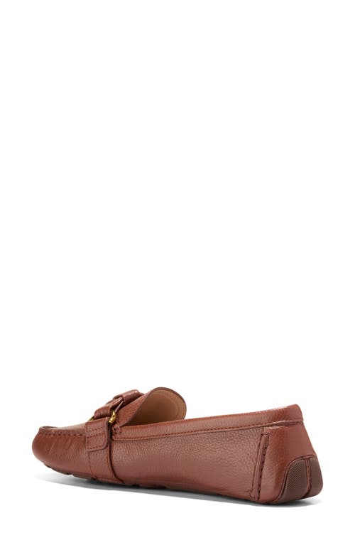 Cole Haan Emmie Knot Drivers In Dark Cuoio Leather