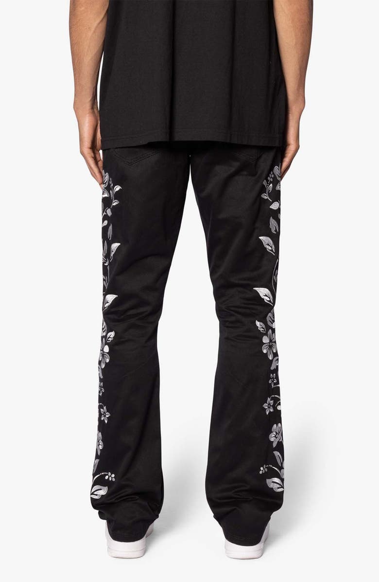 mnml B690 Floral Embroidery Flare Leg Jeans, Alternate, color,
