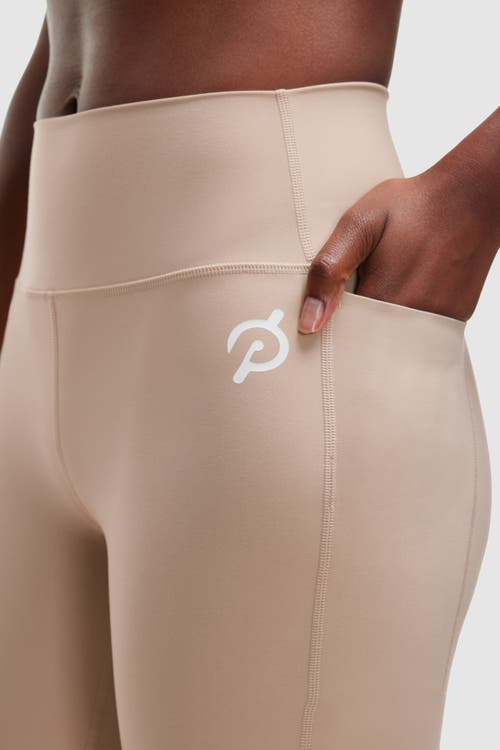 Peloton Cadent 7" High Rise Pocket Bike Short In Taupe