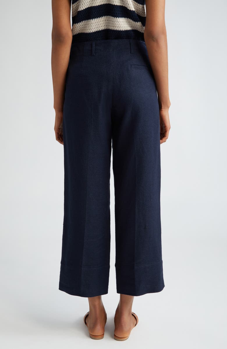 Max Mara Cadice Linen Blend Crop Pants, Alternate, color, 