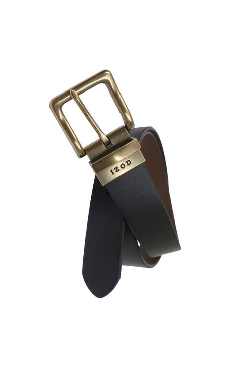 Mens Reversible Cut Edge Leather Belt