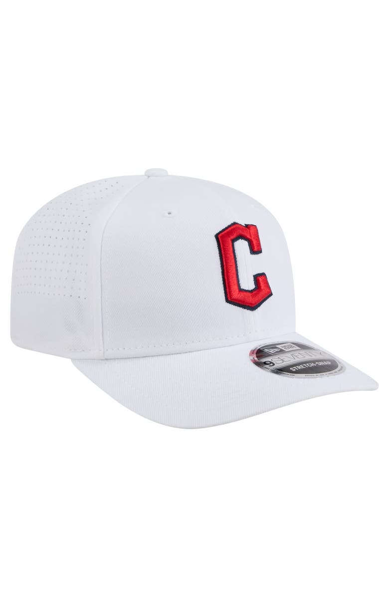 New Era Men's New Era White Cleveland Guardians COOLERA 9SEVENTY Adjustable Hat, Alternate, color, White