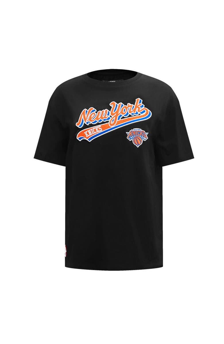 PRO STANDARD Women's Pro Standard Black New York Knicks Script Boyfriend T-Shirt, Alternate, color, 