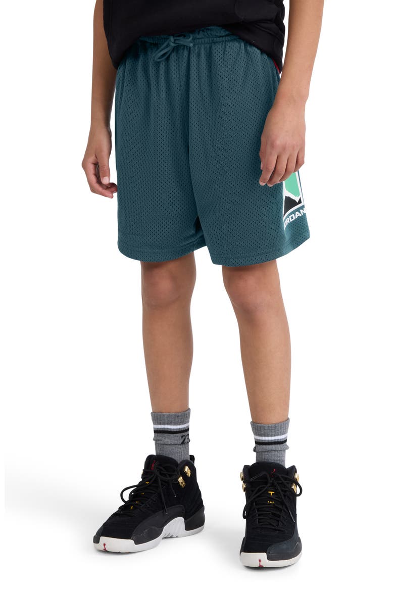 Kids' Jumpman Mesh Shorts, Alternate, color, ASH GREEN