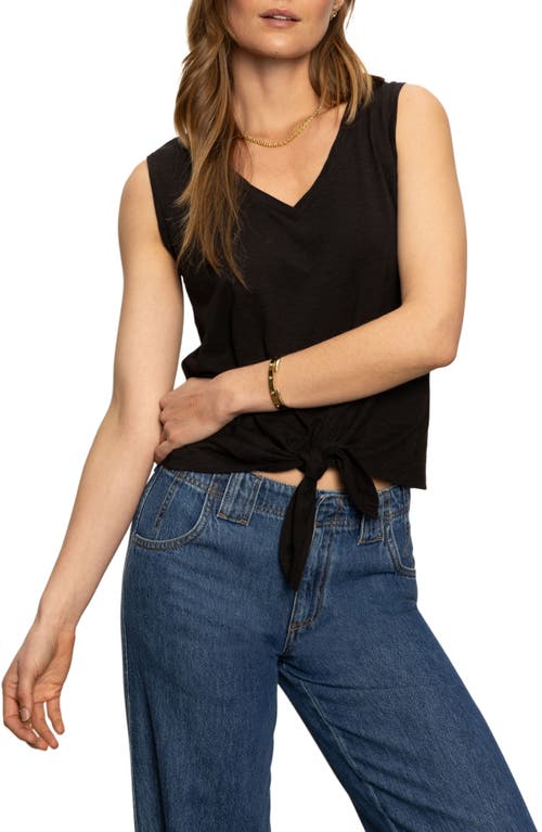 Sanctuary V-neck Tie Hem Slub Tank