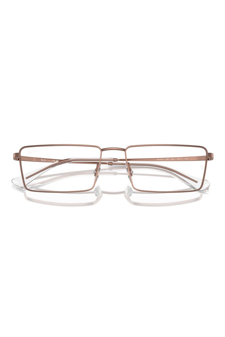 RX6541 56mm Rectangular Optical Glasses, Alternate, color, COPPER