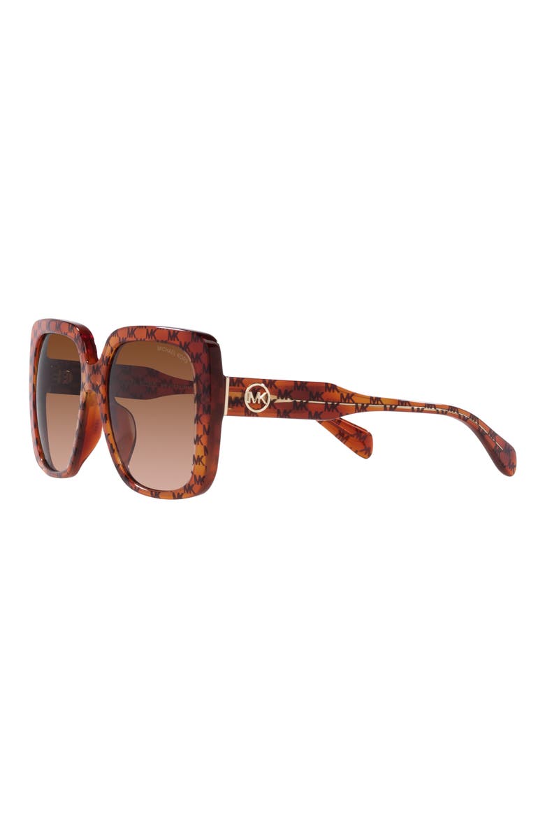 Mallorca 55mm Gradient Square Sunglasses, Alternate, color, BROWN GRADIENT