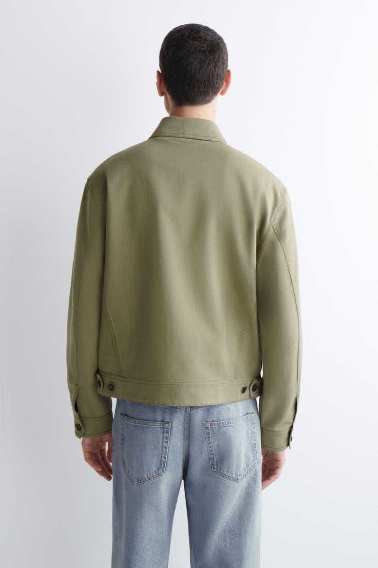 Cotton-Blend Zip-Up Utility Jacket, Alternate, color, KHAKI