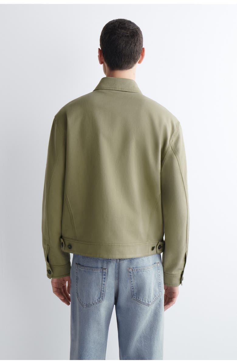 COS Cotton-Blend Zip-Up Utility Jacket, Alternate, color, Khaki