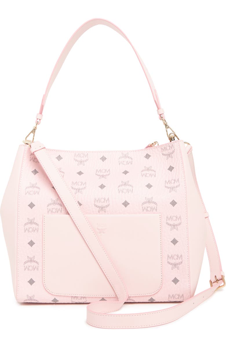 MCM Medium Aren VI Leather Hobo Bag, Alternate, color,