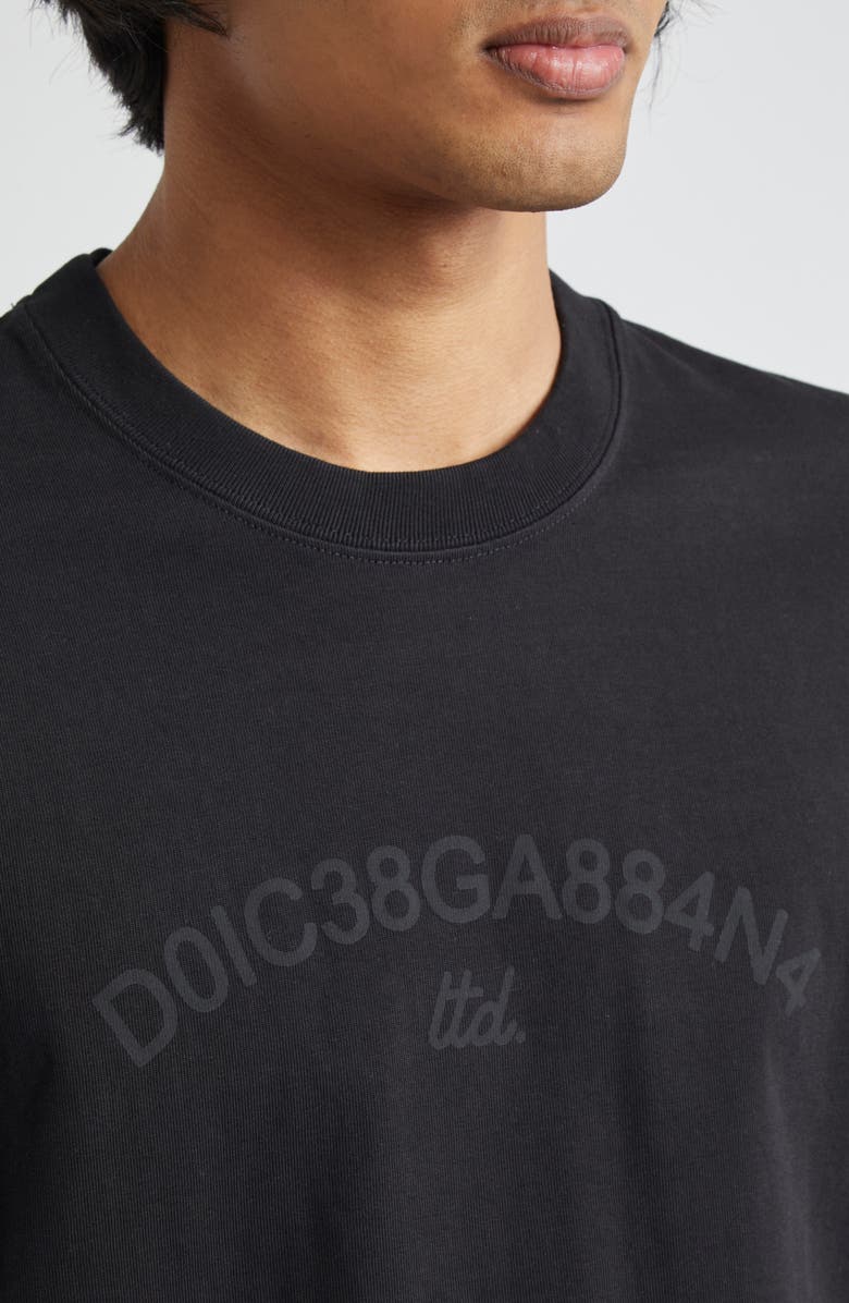 Dolce&Gabbana Tonal Logo Graphic T-Shirt, Alternate, color, Nero
