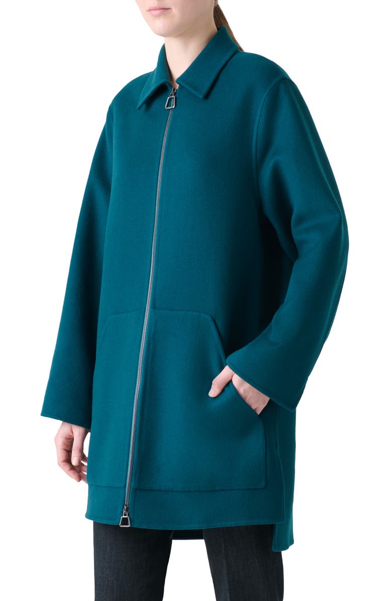 Akris Fabiola Cashmere Coat, Alternate, color, River Green