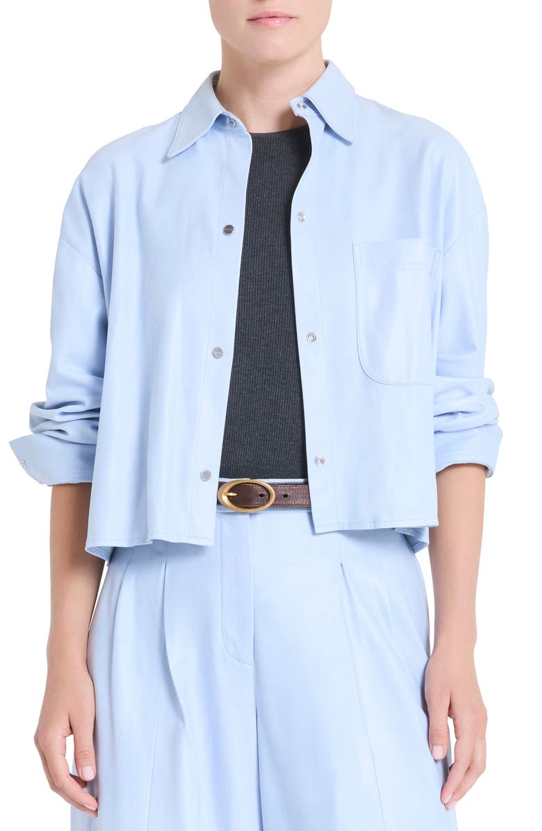 TWP Little Big Joe Leather Jacket, Main, color, Kentucky Blue