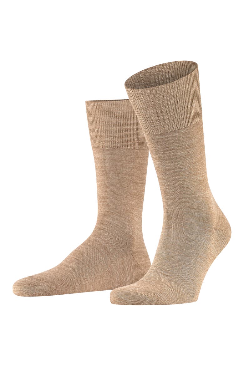 Airport Wool Blend Socks, Main, color, NUTMEG MEL