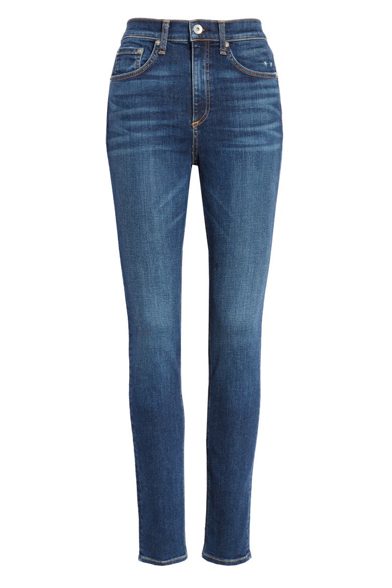 Ripped High Waist Skinny Jeans, Alternate, color, ELTON
