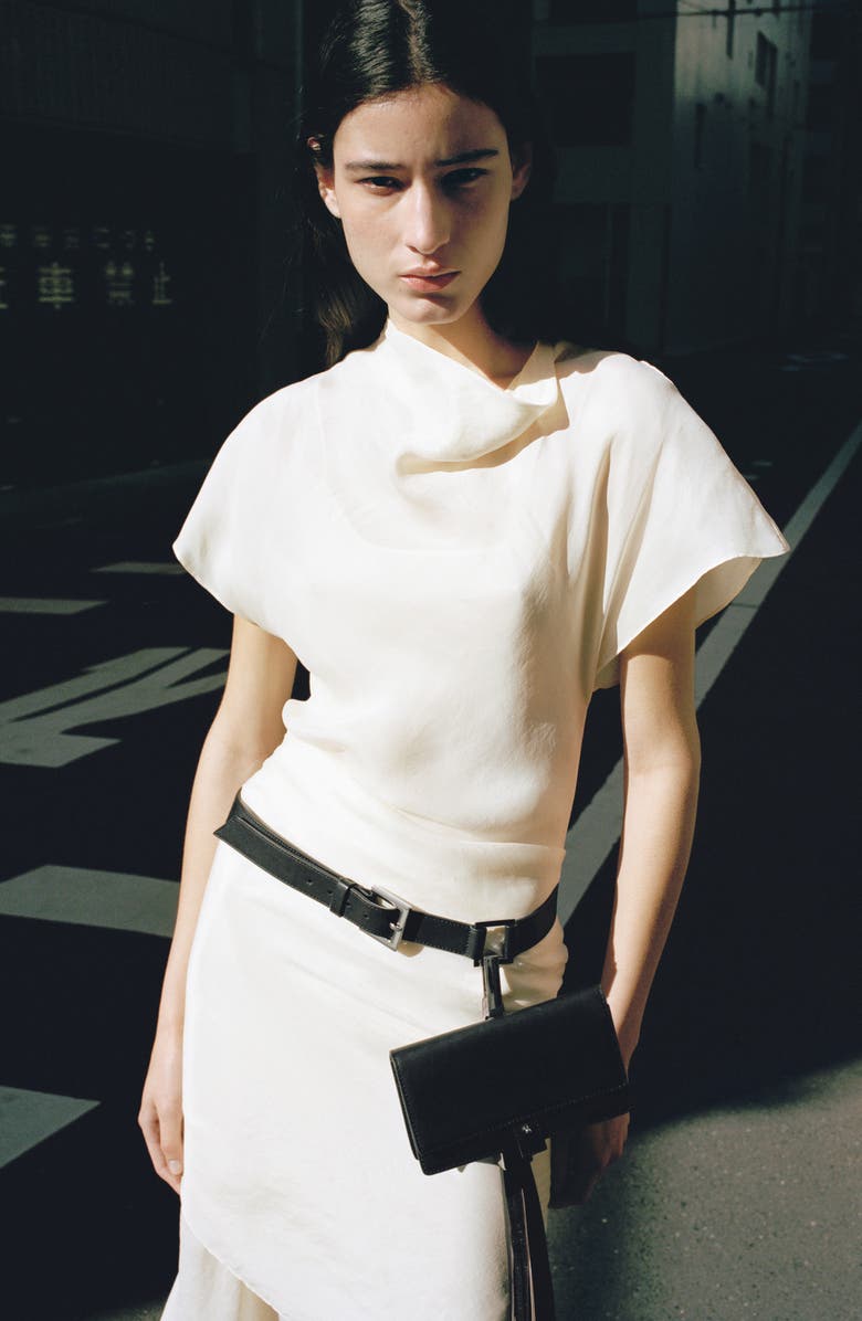 MANGO Midi Scarf Dress, Alternate, color, Ecru