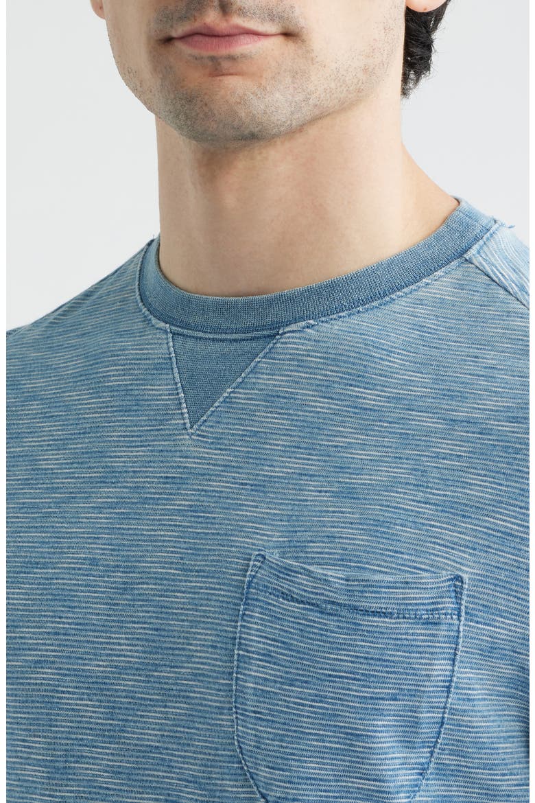 Spurlin Feeder Stripe Long Sleeve Pocket T-Shirt, Alternate, color, INDIGO