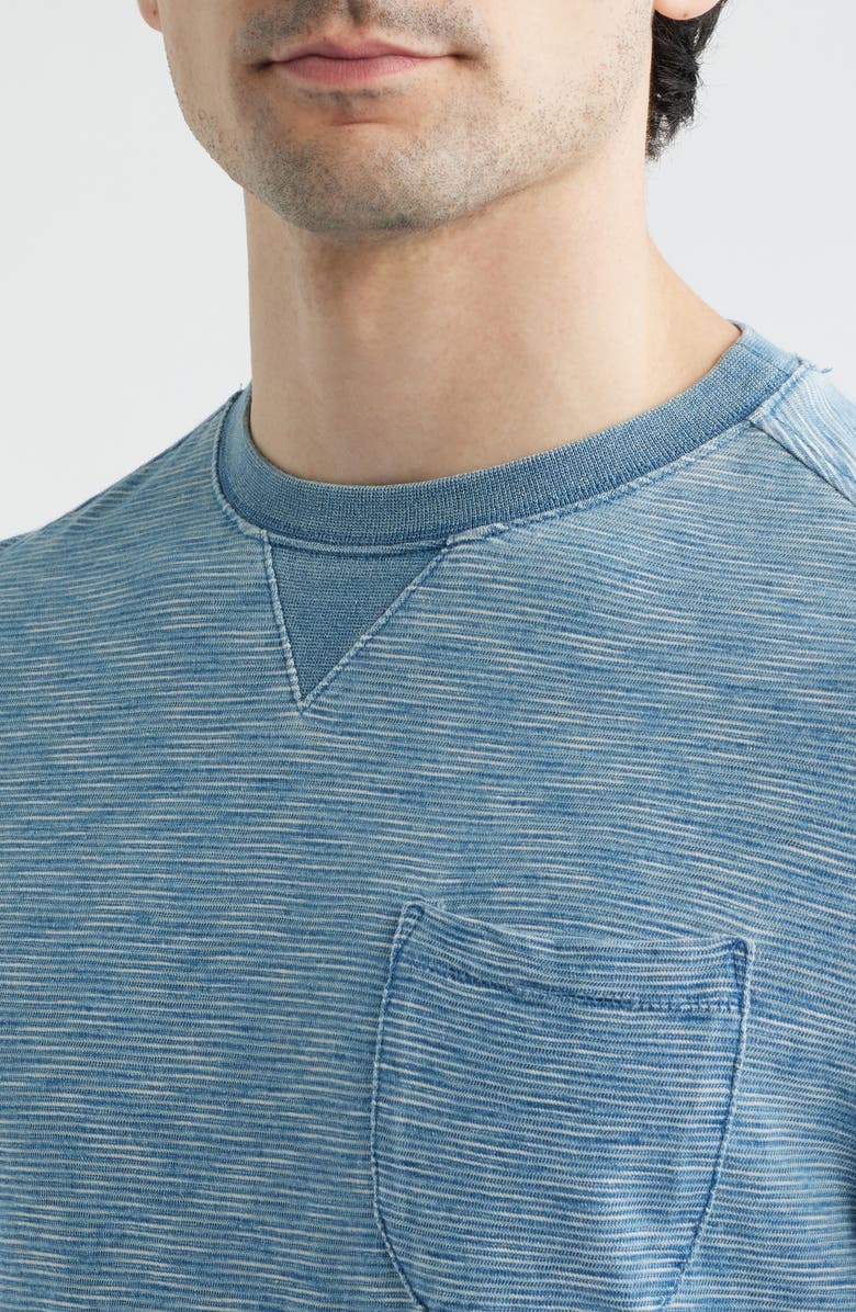 johnnie-O Spurlin Feeder Stripe Long Sleeve Pocket T-Shirt, Alternate, color, Indigo