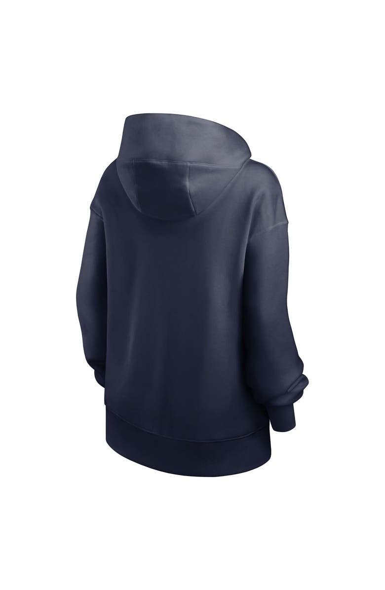 Nike Women's Nike Navy Michigan Wolverines Oversized Legacy Phoenix Foundational Stack Pullover Hoodie, Alternate, color,