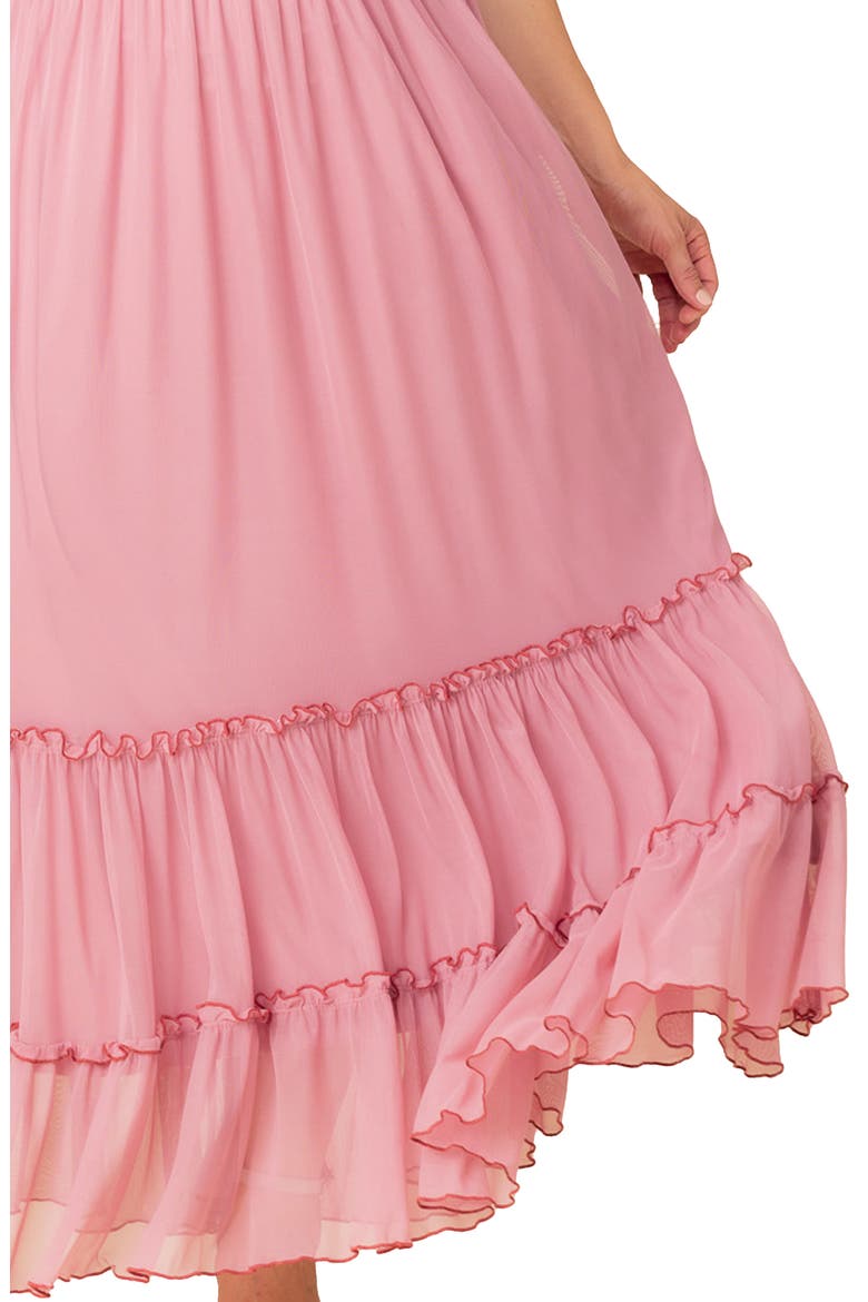 Isla Tiered Mesh Skirt, Alternate, color, ROSE QUARTZ