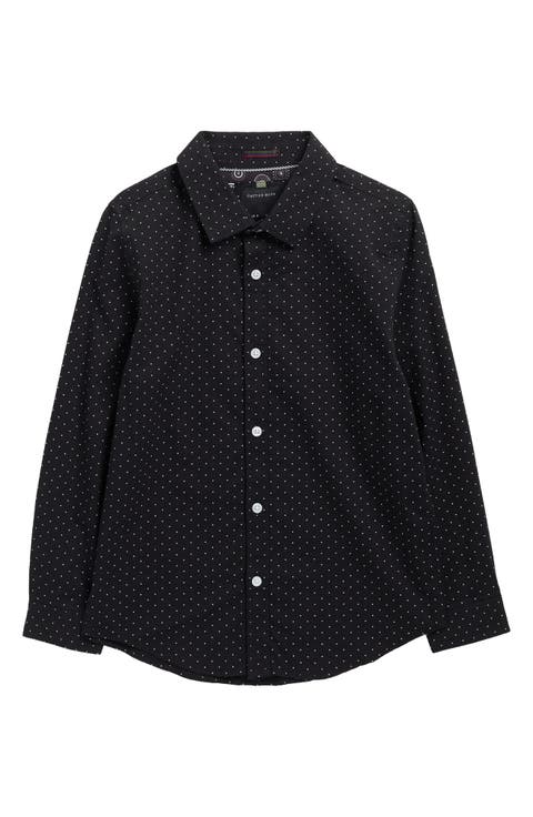 Kids' Dot Print Button-Up Shirt (Big Kid)