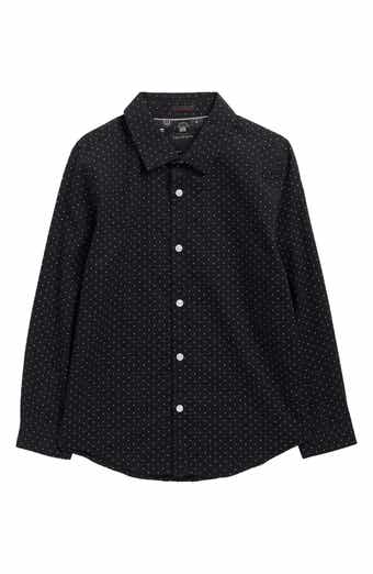 DENIM AND FLOWER Kids' Dot Print Button-Up Shirt