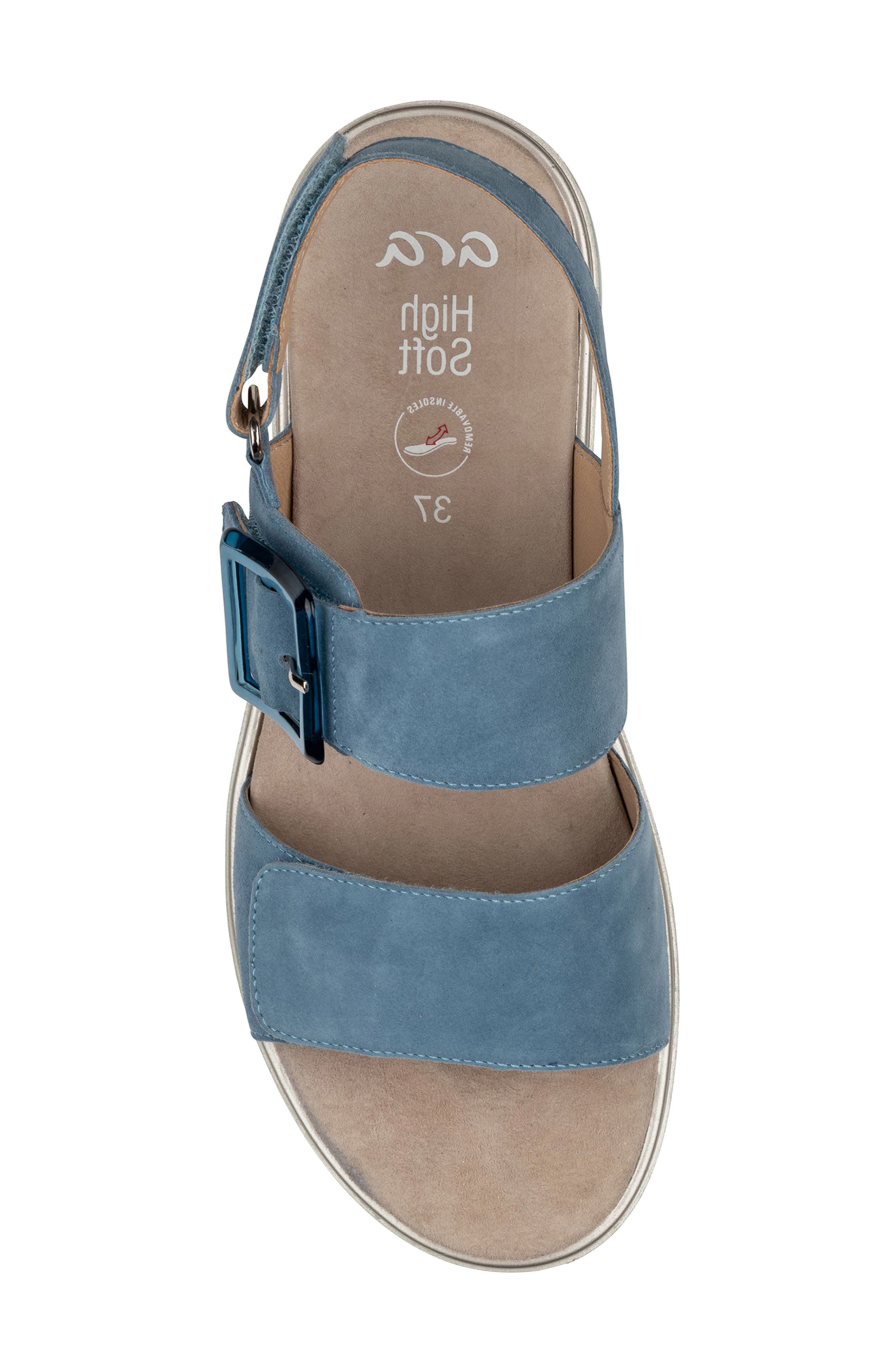 ara Marbella Slingback Platform Sandal, Alternate, color, Coolblue