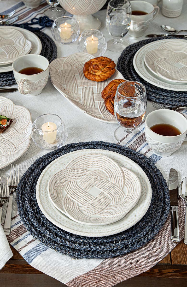 Juliska Danish Stripe Table Runner, Alternate, color, Taupe
