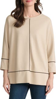 Jones New York Piped Dolman Sleeve Tunic