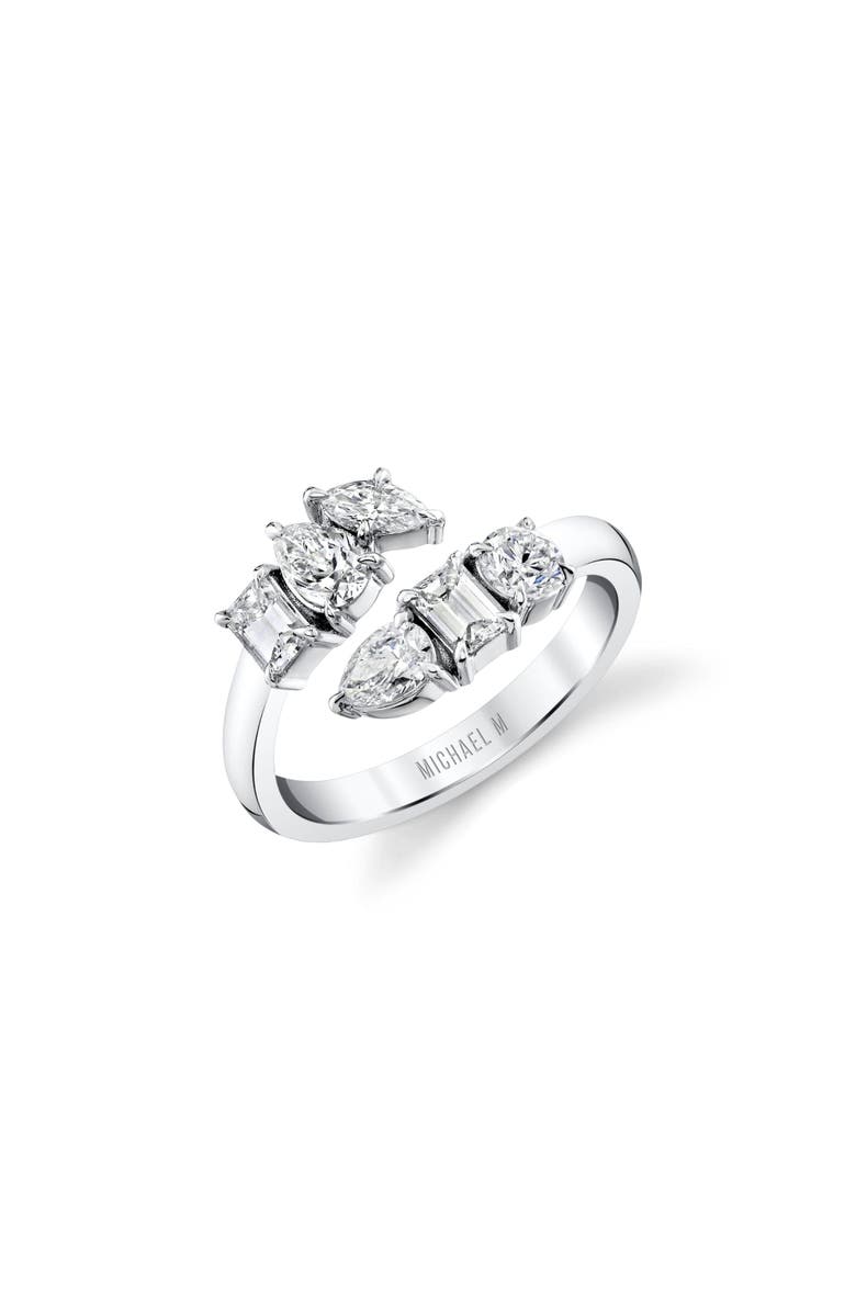 Michael M Montage Bypass Ring, Main, color, White Gold