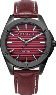 Perry Ellis Solar Powered 3-Hand Quartz Strap Watch, 41mm