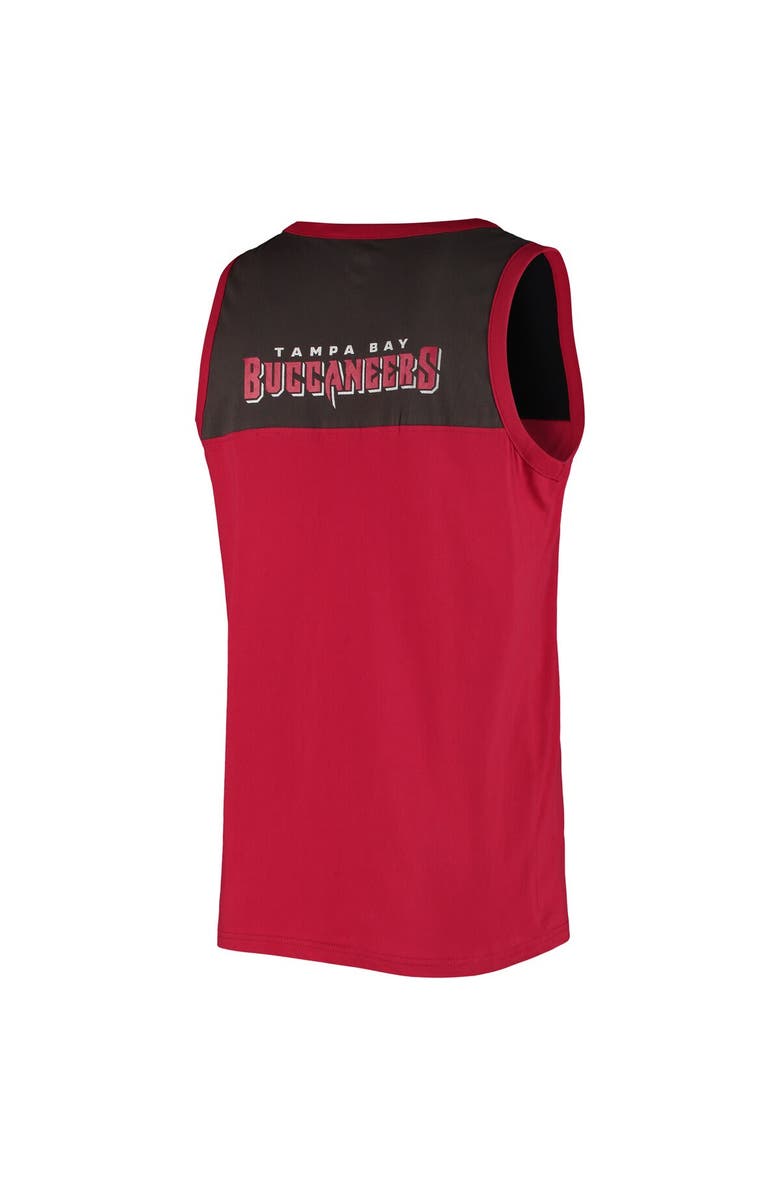 STARTER Men's Starter Red/Pewter Tampa Bay Buccaneers Team Touchdown Fashion Tank Top, Alternate, color, Red