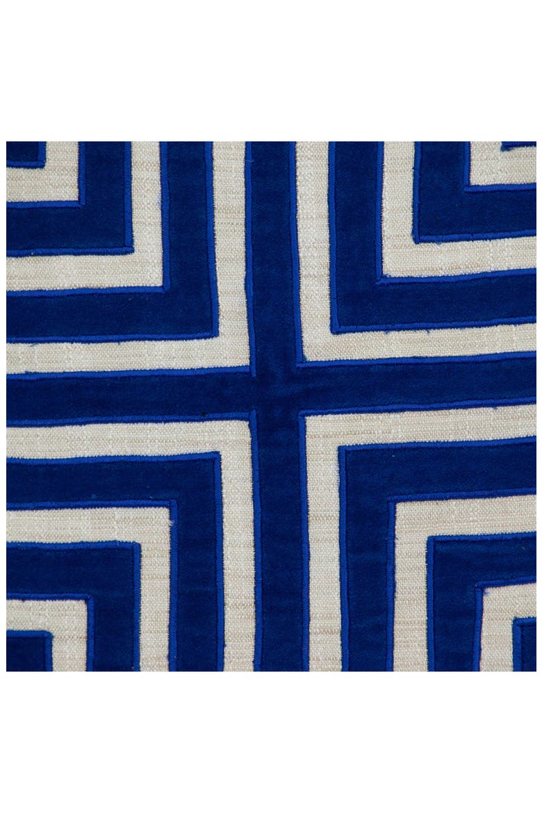 Gio Cotton Velvet Throw Pillow, Alternate, color, BLUE
