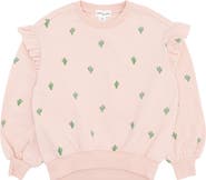 MILES THE LABEL Kids' Cactus Print Stretch Organic Cotton Sweatshirt