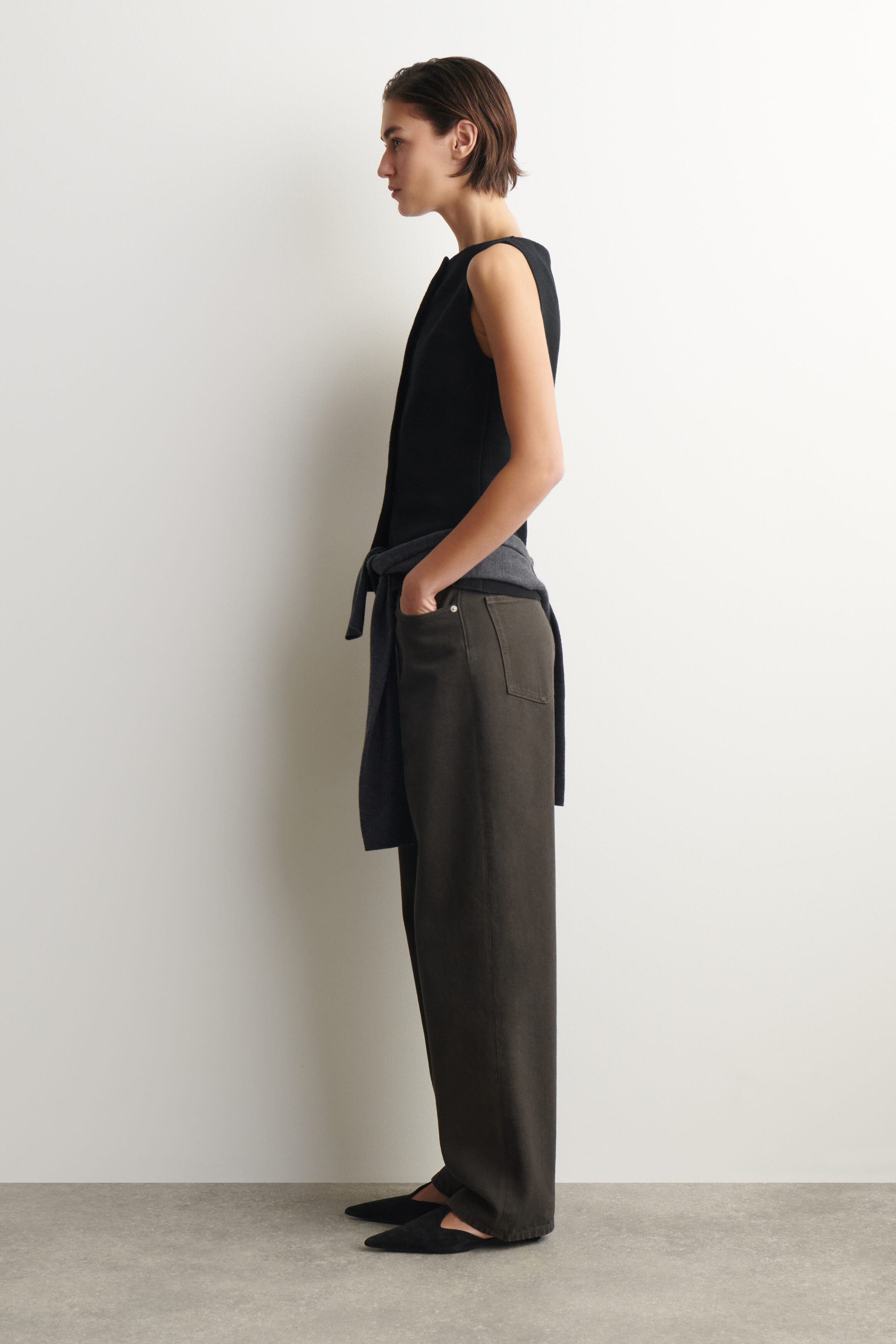 Cotton-Blend Crepe Vest - image 2