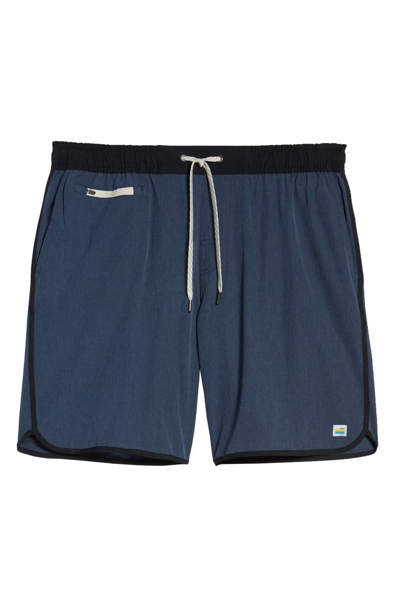 Vuori Banks Shorts, Alternate, color, Azure Linen Texture