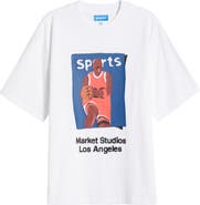 MARKET Basketball Cotton Graphic T-Shirt