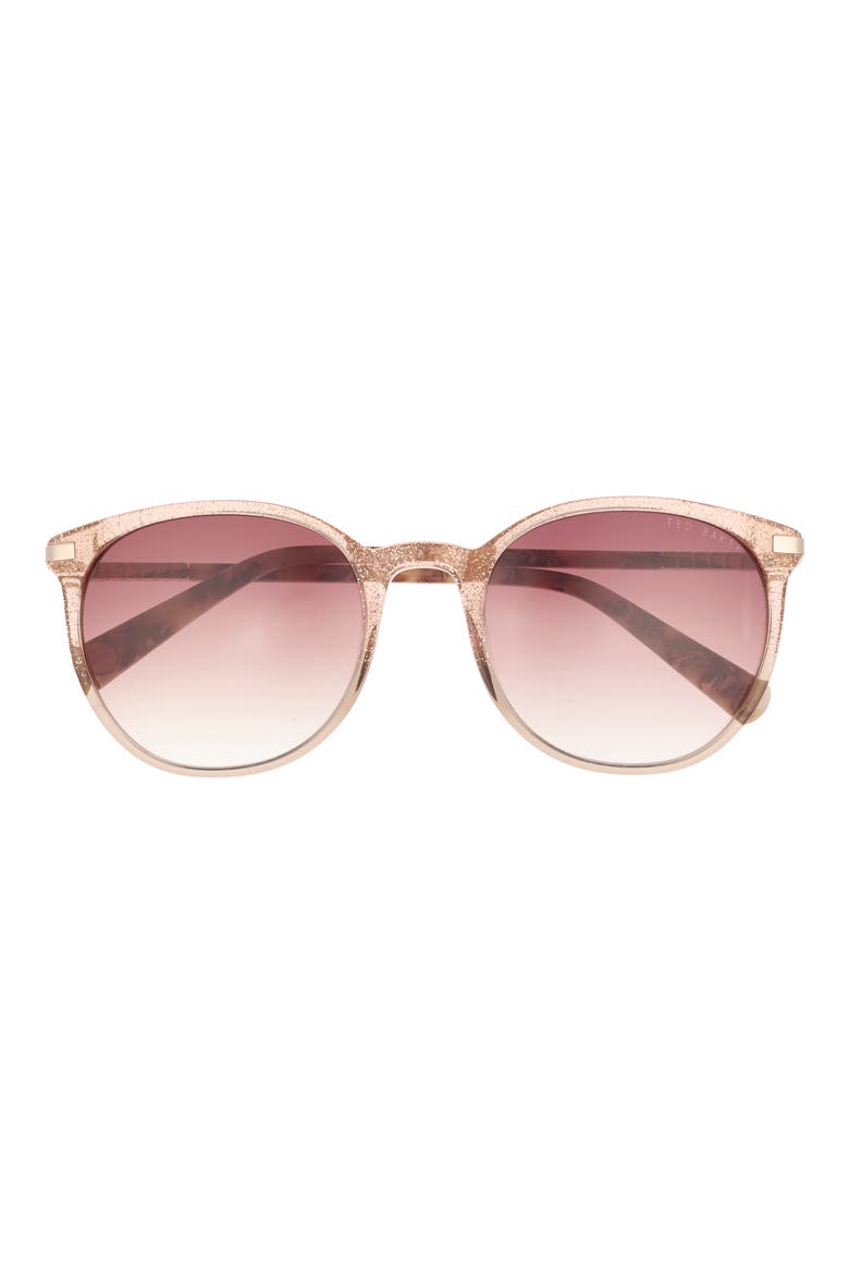 53mm Round Sunglasses, Main, color, BLUSH