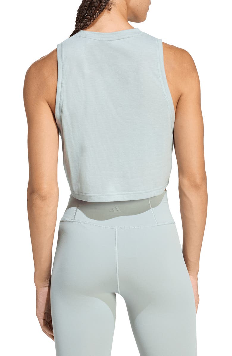 adidas CLIMACOOL Crop Tank Top, Alternate, color, Wonder Sage